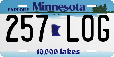 MN license plate 257LOG