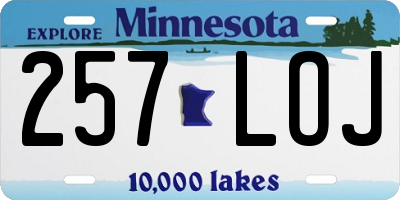 MN license plate 257LOJ