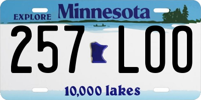 MN license plate 257LOO