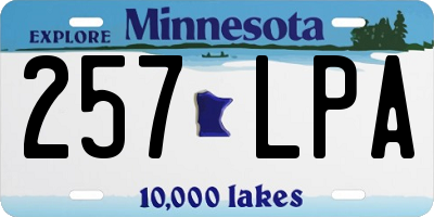 MN license plate 257LPA