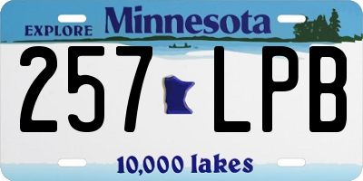 MN license plate 257LPB