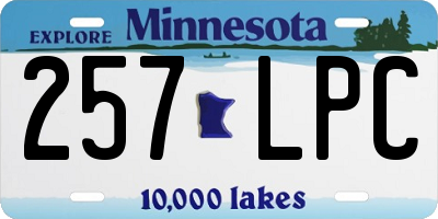 MN license plate 257LPC