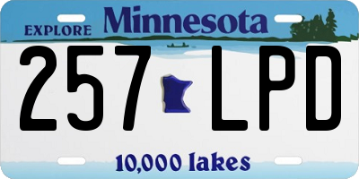 MN license plate 257LPD