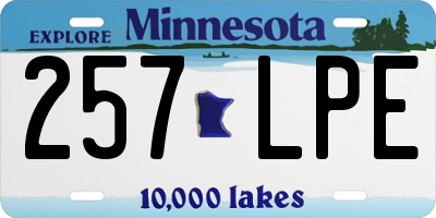 MN license plate 257LPE