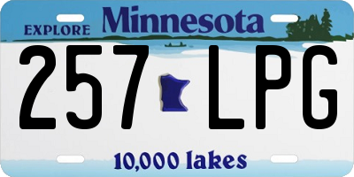MN license plate 257LPG