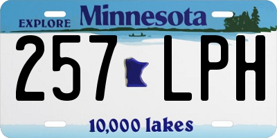 MN license plate 257LPH