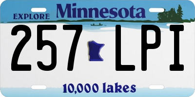 MN license plate 257LPI