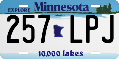 MN license plate 257LPJ