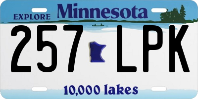 MN license plate 257LPK