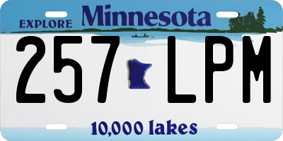 MN license plate 257LPM