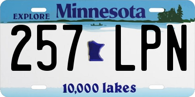 MN license plate 257LPN