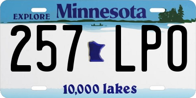 MN license plate 257LPO