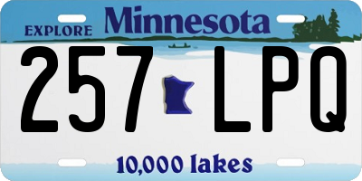 MN license plate 257LPQ