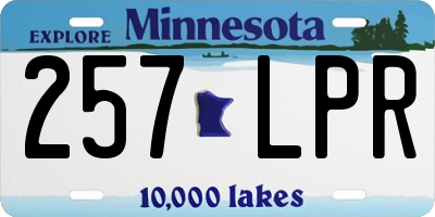 MN license plate 257LPR