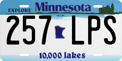 MN license plate 257LPS