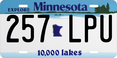 MN license plate 257LPU