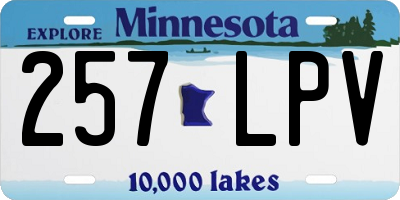 MN license plate 257LPV