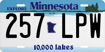 MN license plate 257LPW