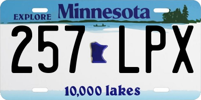 MN license plate 257LPX