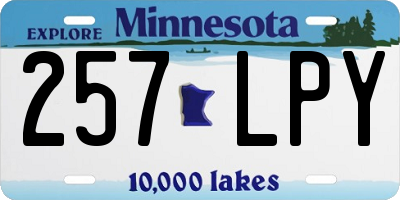 MN license plate 257LPY