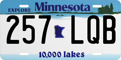 MN license plate 257LQB