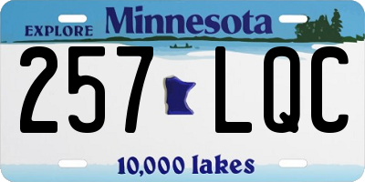 MN license plate 257LQC