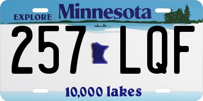 MN license plate 257LQF