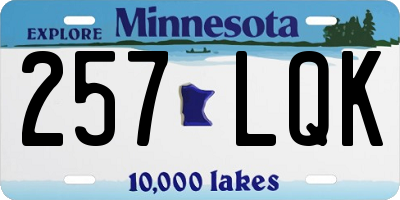 MN license plate 257LQK