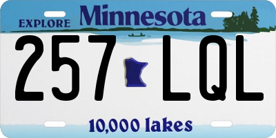 MN license plate 257LQL