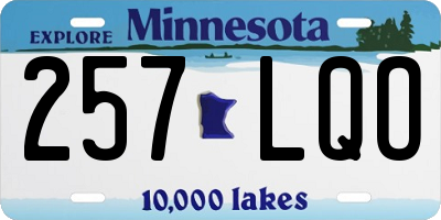 MN license plate 257LQO