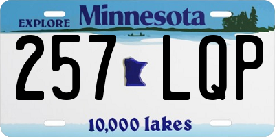 MN license plate 257LQP