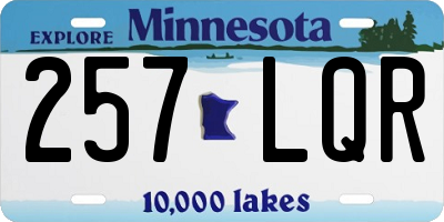 MN license plate 257LQR