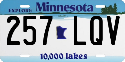 MN license plate 257LQV