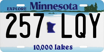 MN license plate 257LQY