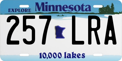 MN license plate 257LRA