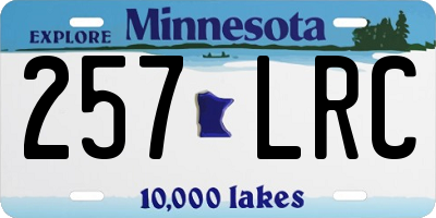 MN license plate 257LRC