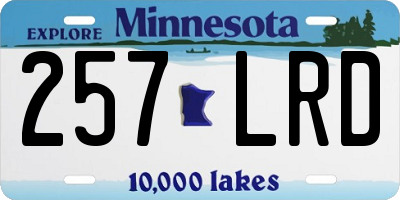 MN license plate 257LRD