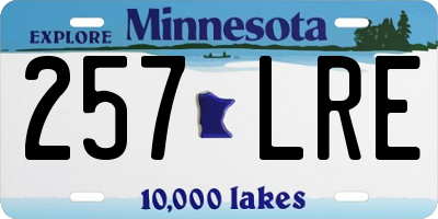 MN license plate 257LRE