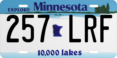 MN license plate 257LRF