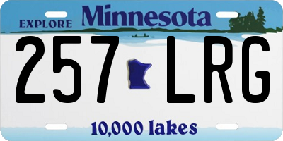 MN license plate 257LRG