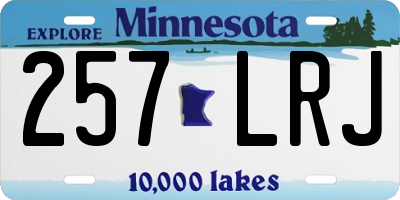 MN license plate 257LRJ