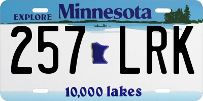 MN license plate 257LRK