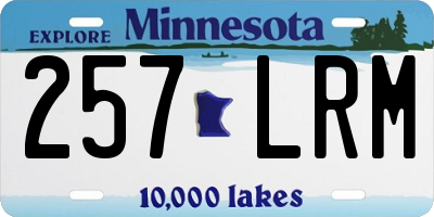 MN license plate 257LRM