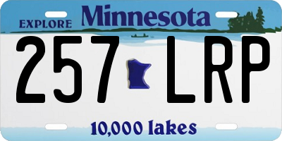 MN license plate 257LRP