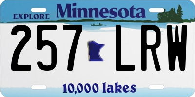 MN license plate 257LRW