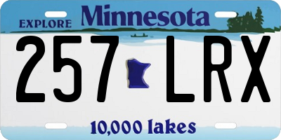 MN license plate 257LRX