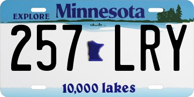 MN license plate 257LRY