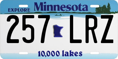 MN license plate 257LRZ