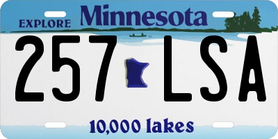 MN license plate 257LSA