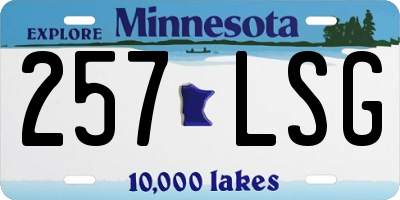 MN license plate 257LSG
